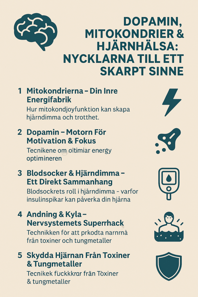 Dopamin, mitokondrier & hjärnhälsa - vägen till ett skarpt sinne