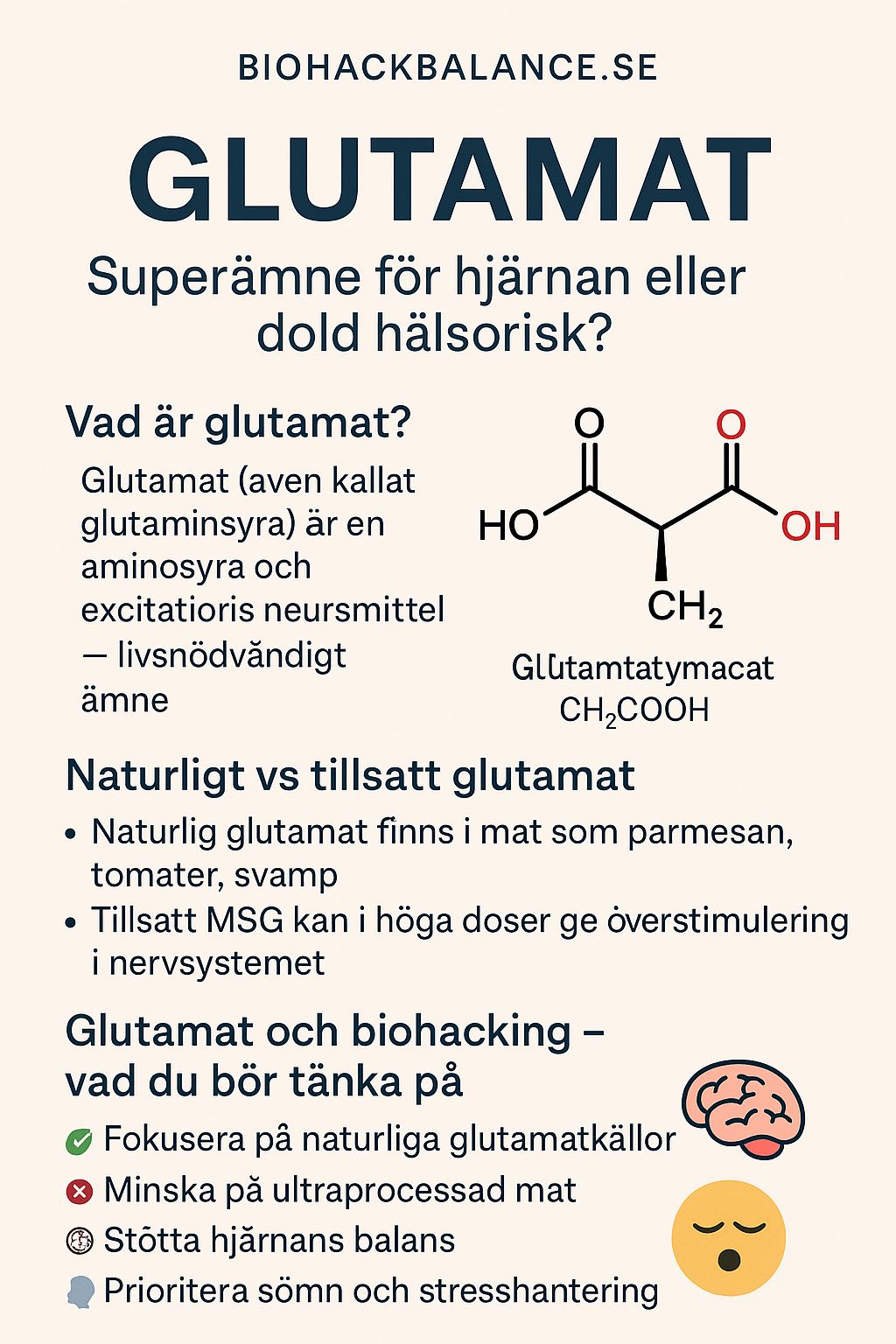 Glutamat – superämne för hjärnan eller dold hälsorisk?