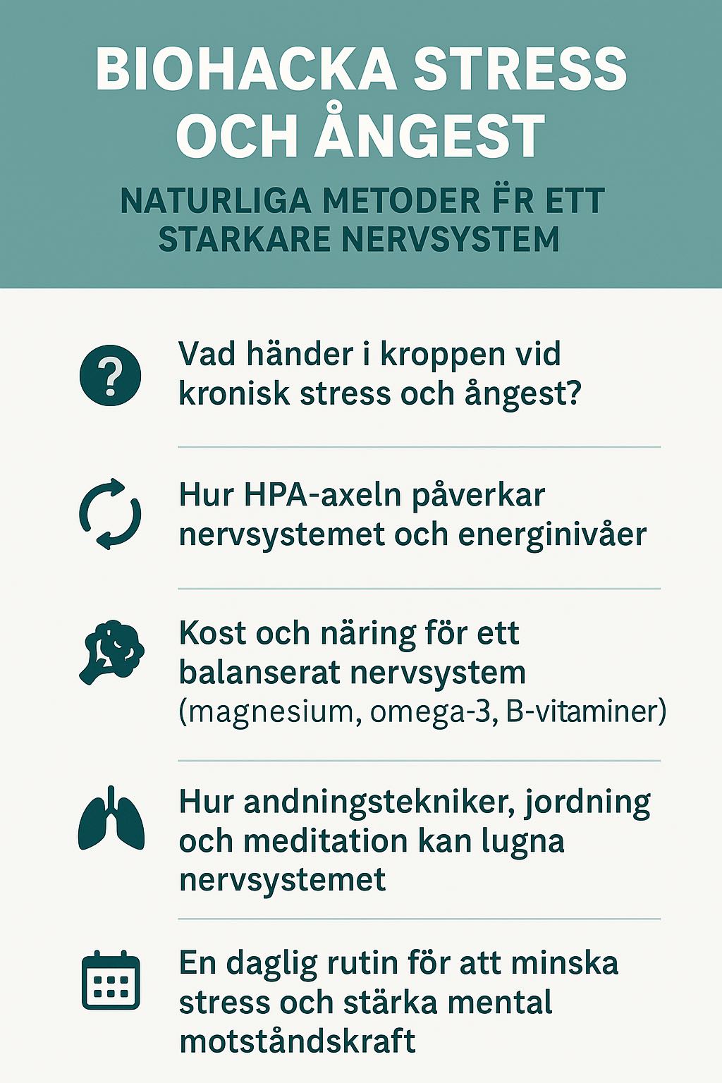 Biohacka stress och ångest