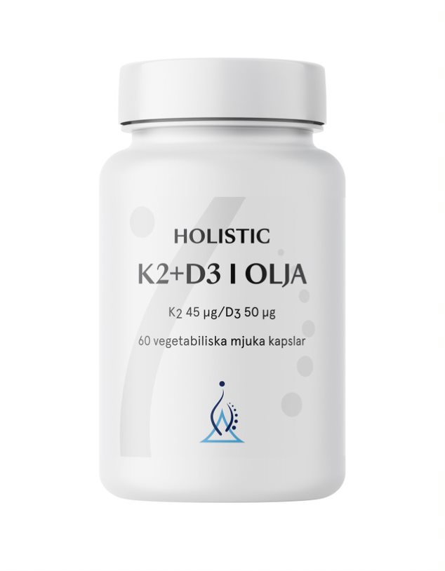 K2 + D3 in Oil 60 Capsules Holistic