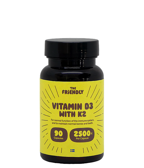 Vitamin D3 med K2 90 kapslar The Friendly Fat Company