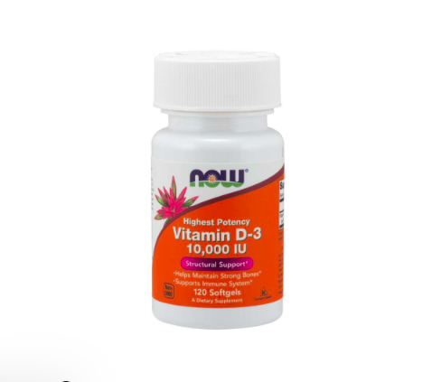 Vitamin D-3 10 000 IU 120 softgels Now Foods