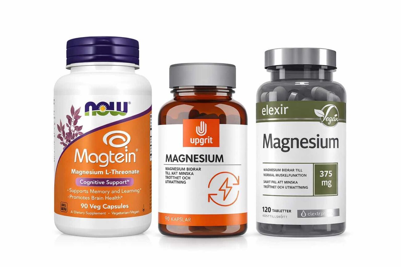 Bästa magnesium – guide till tre effektiva kosttillskott